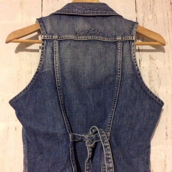Vintage Guess Denim Jean Vest - Picture 3 of 7